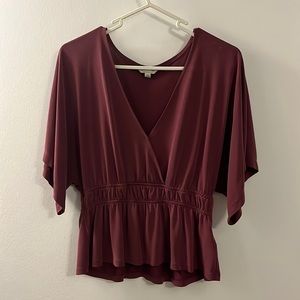 Lucky Brand Maroon Women’s Wide Arm Top - Small